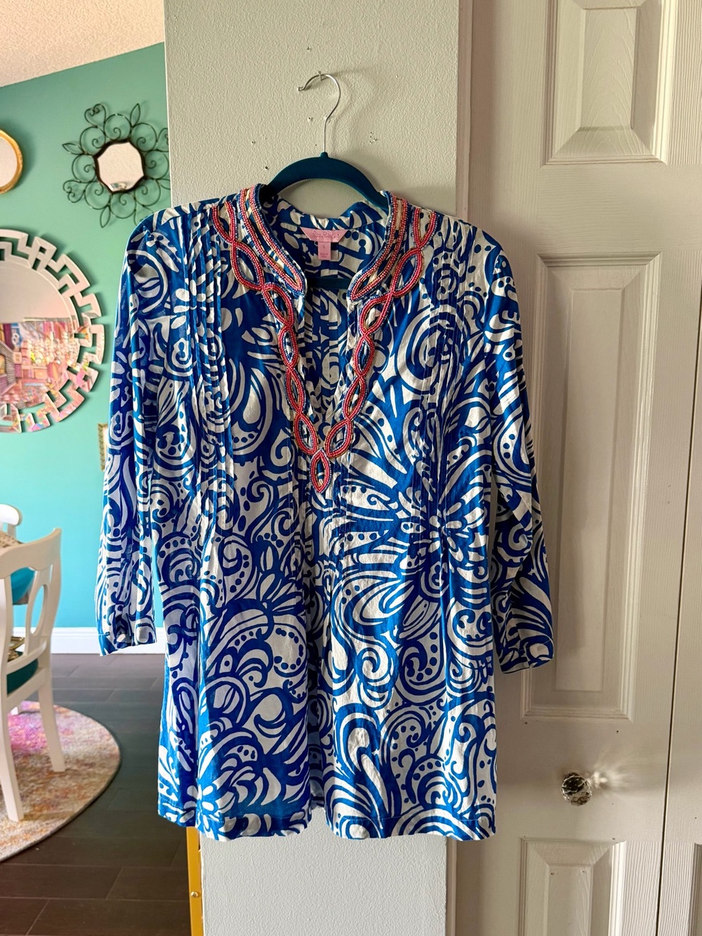 Lilly Pulitzer Beaded Tunic Top